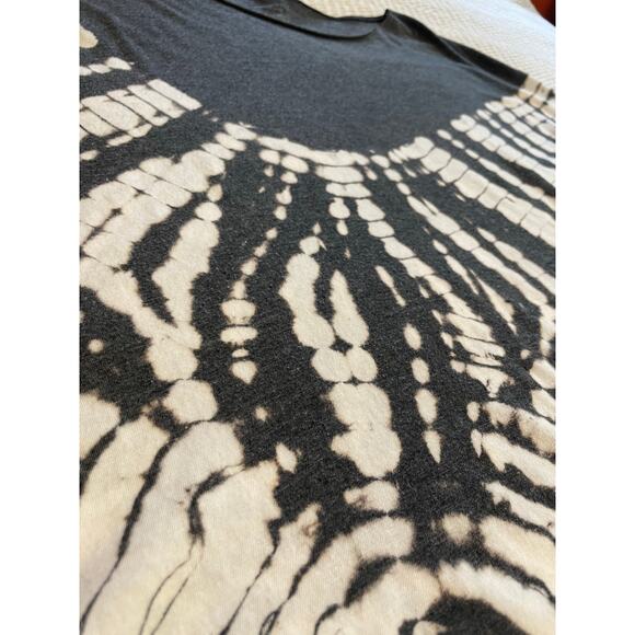 Free People We The Free 3/4 Sleeve Gray & White Tie Dye  Relaxed Fit Tee Size XS - Picture 5 of 9